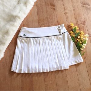 NWT Lacoste Women’s White Pleated Tennis Skirt